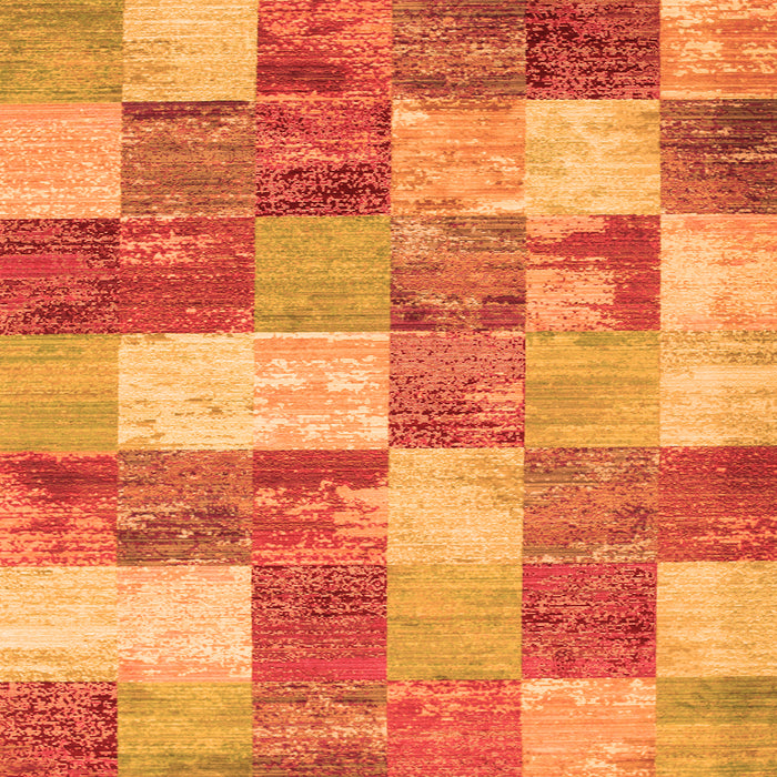Round Machine Washable Patchwork Orange Transitional Area Rugs, wshcon517org