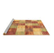 Sideview of Machine Washable Patchwork Brown Transitional Rug, wshcon517brn