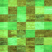 Serging Thickness of Patchwork Green Transitional Rug, con517grn