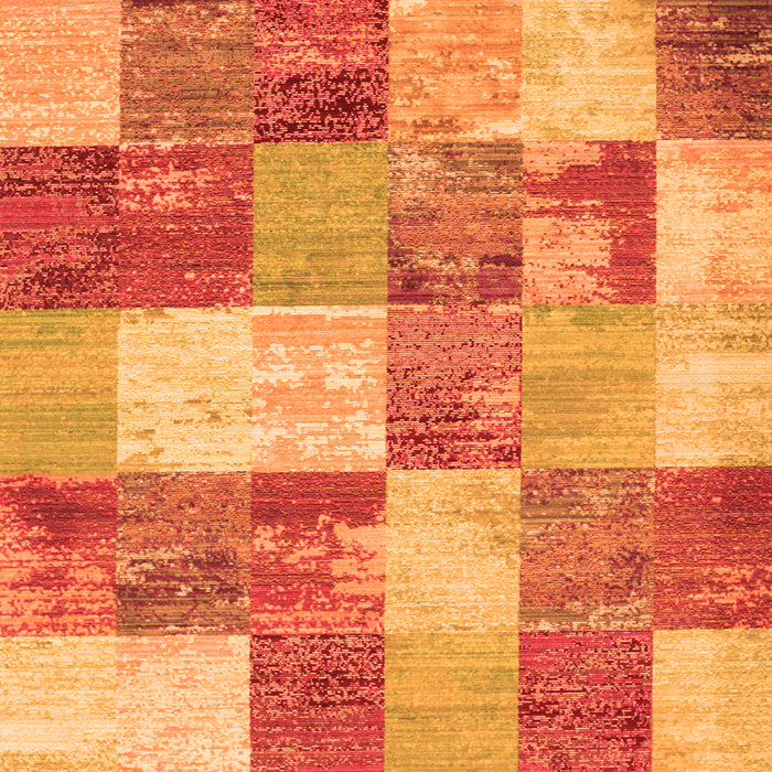 Patchwork Orange Transitional Rug, con517org