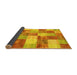 Sideview of Patchwork Yellow Transitional Rug, con517yw