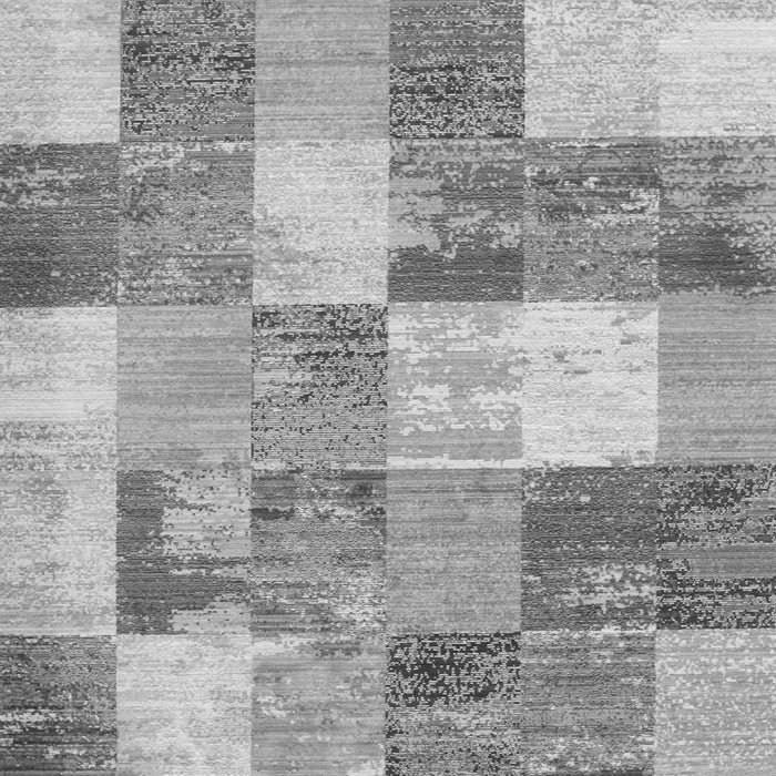 Serging Thickness of Machine Washable Patchwork Gray Transitional Rug, wshcon517gry