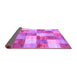 Sideview of Patchwork Purple Transitional Rug, con517pur