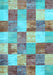 Patchwork Light Blue Transitional Rug, con517lblu