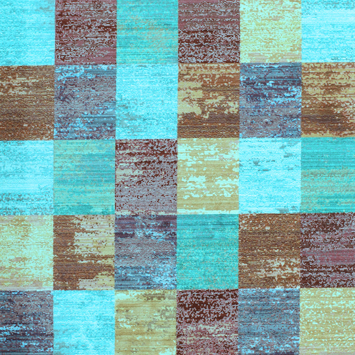 Patchwork Light Blue Transitional Rug, con517lblu