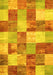 Machine Washable Patchwork Yellow Transitional Rug, wshcon517yw