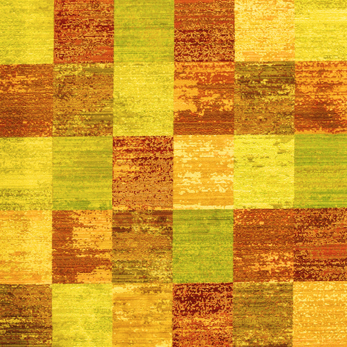 Patchwork Yellow Transitional Rug, con517yw