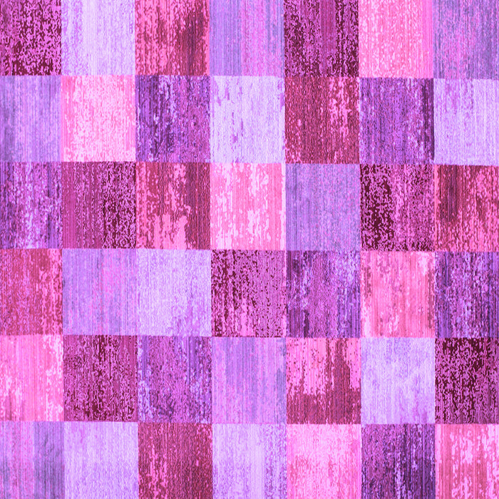 Square Machine Washable Patchwork Purple Transitional Area Rugs, wshcon517pur