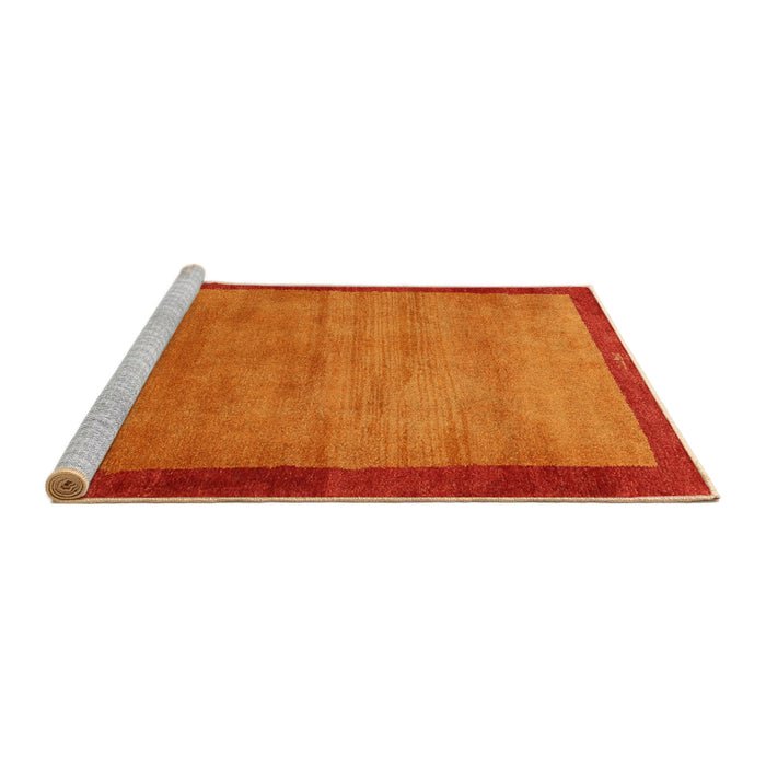 Serging Thickness of Machine Washable Contemporary Neon Red Rug, wshcon518