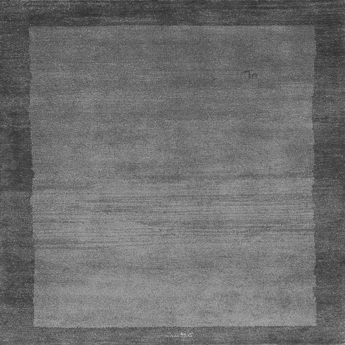 Round Machine Washable Abstract Gray Contemporary Rug, wshcon518gry
