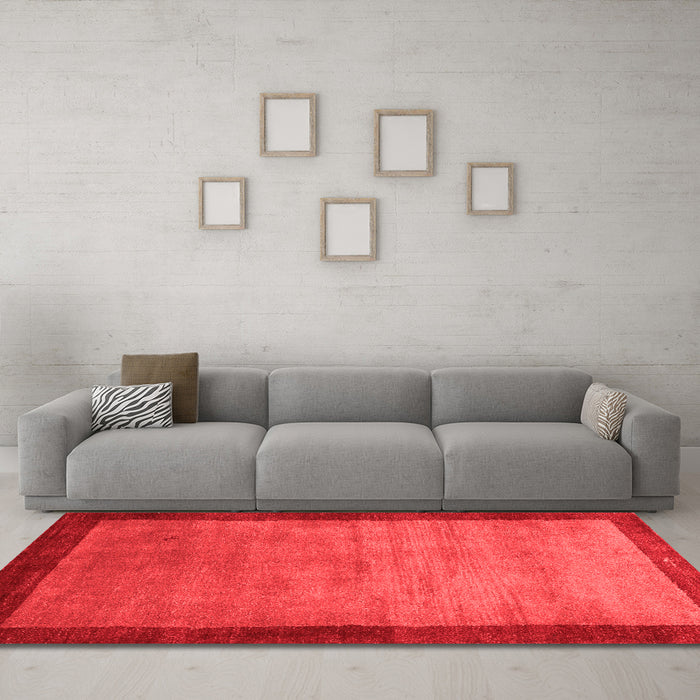 Contemporary Red Washable Rugs