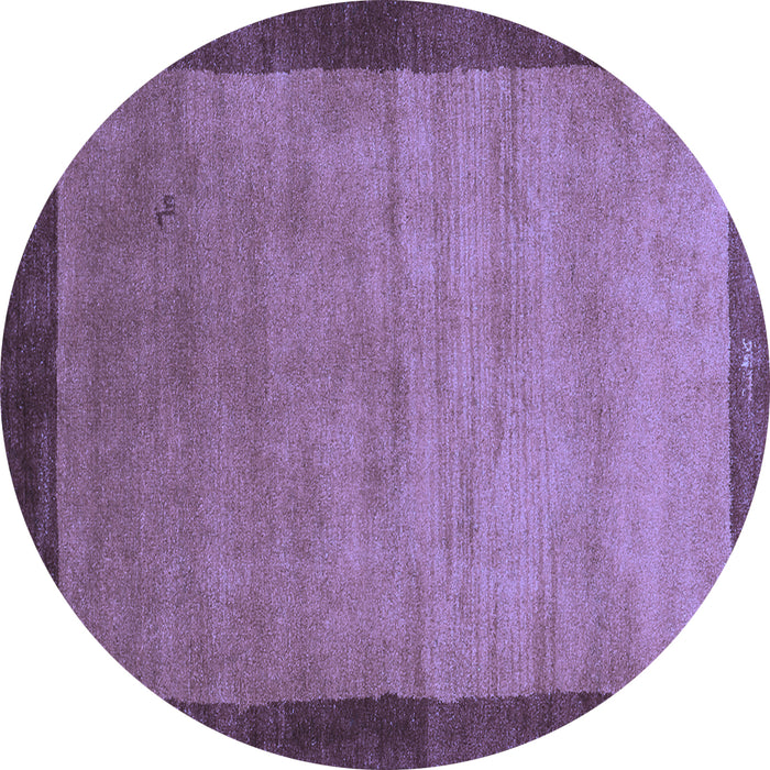 Round Machine Washable Abstract Blue Contemporary Rug, wshcon518blu