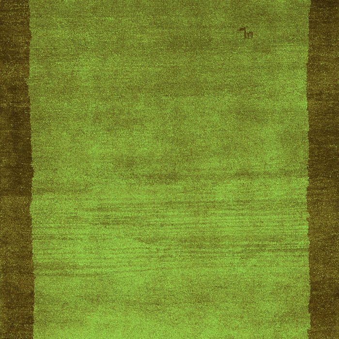 Serging Thickness of Machine Washable Abstract Green Contemporary Area Rugs, wshcon518grn