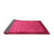 Sideview of Abstract Pink Contemporary Rug, con518pnk