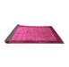 Sideview of Abstract Purple Contemporary Rug, con518pur