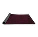 Thickness of Contemporary Deep Red Modern Rug, con519