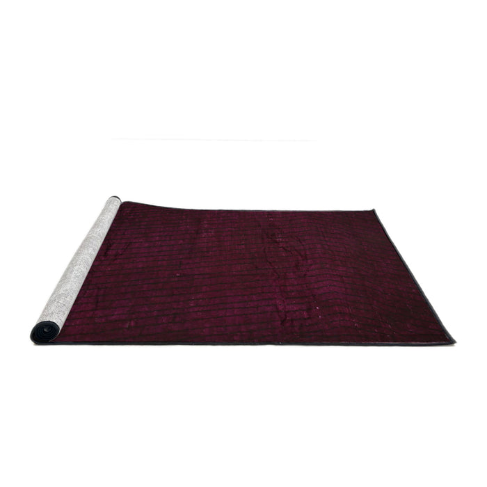 Serging Thickness of Machine Washable Contemporary Deep Red Rug, wshcon519