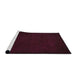 Serging Thickness of Machine Washable Contemporary Deep Red Rug, wshcon519