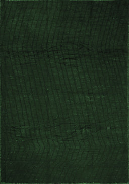 Abstract Emerald Green Contemporary Rug, con519emgrn