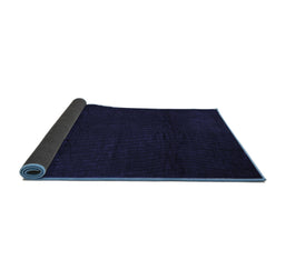 Sideview of Abstract Blue Contemporary Rug, con519blu