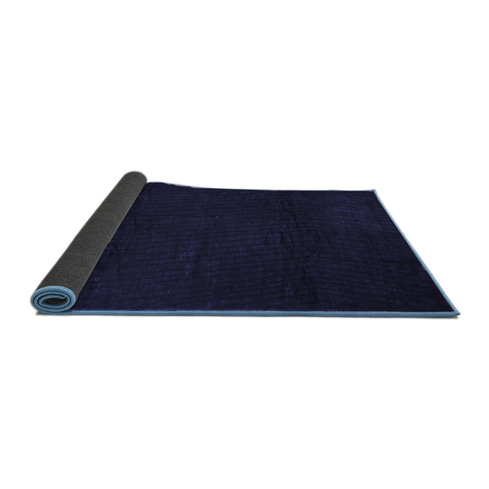 Sideview of Abstract Blue Contemporary Rug, con519blu