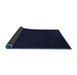 Sideview of Abstract Blue Contemporary Rug, con519blu