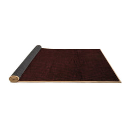 Sideview of Abstract Brown Contemporary Rug, con519brn