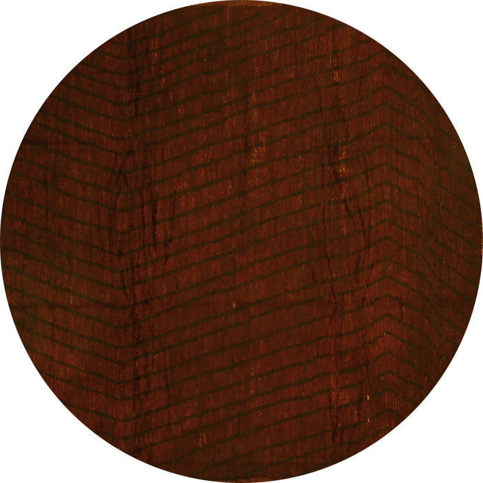 Round Machine Washable Abstract Yellow Contemporary Rug, wshcon519yw