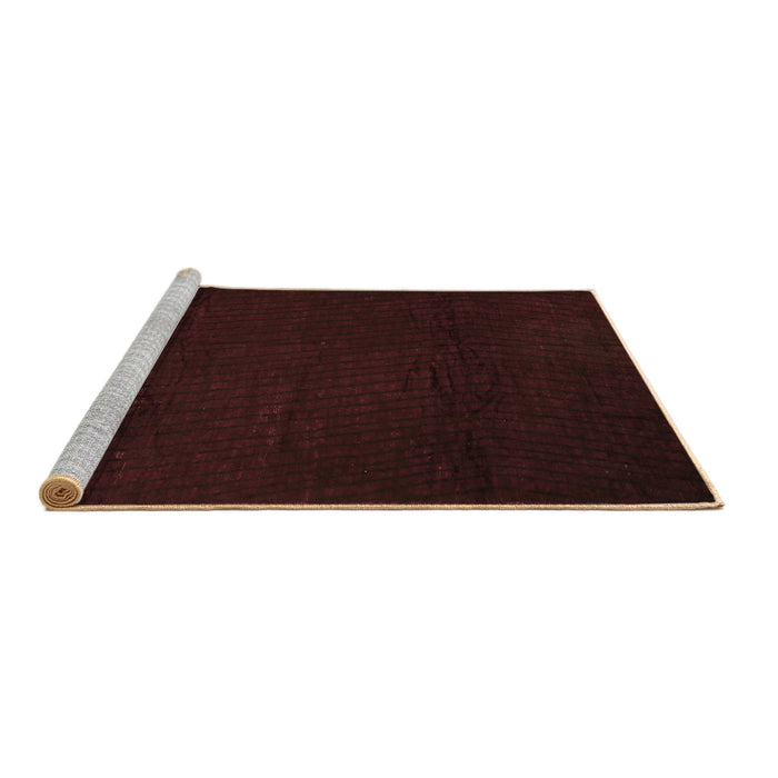 Sideview of Machine Washable Abstract Brown Contemporary Rug, wshcon519brn