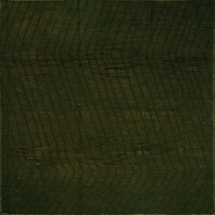 Serging Thickness of Abstract Green Contemporary Rug, con519grn