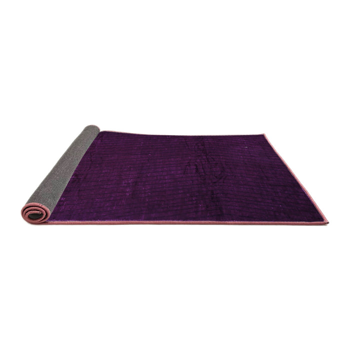 Sideview of Abstract Purple Contemporary Rug, con519pur