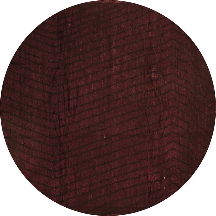 Round Abstract Brown Contemporary Rug, con519brn