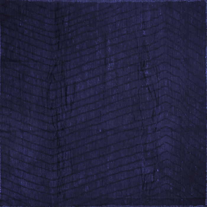 Square Abstract Blue Contemporary Rug, con519blu