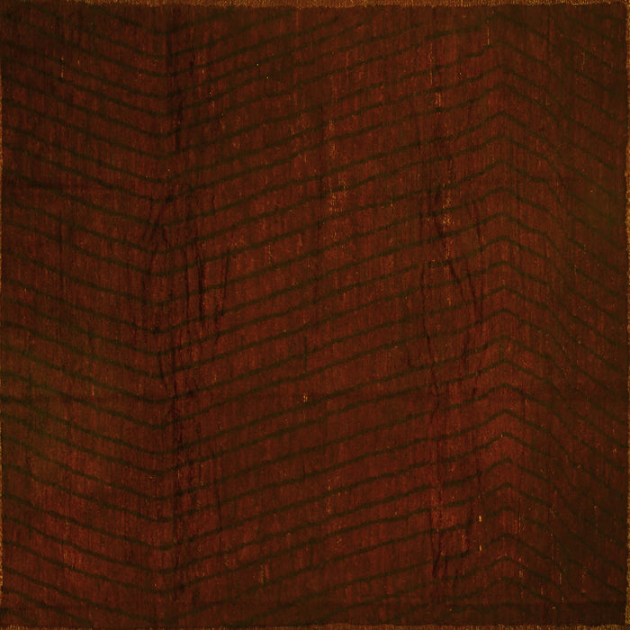 Square Machine Washable Abstract Yellow Contemporary Rug, wshcon519yw