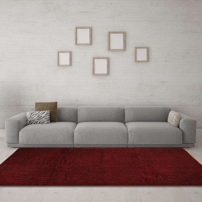 Contemporary Red Washable Rugs
