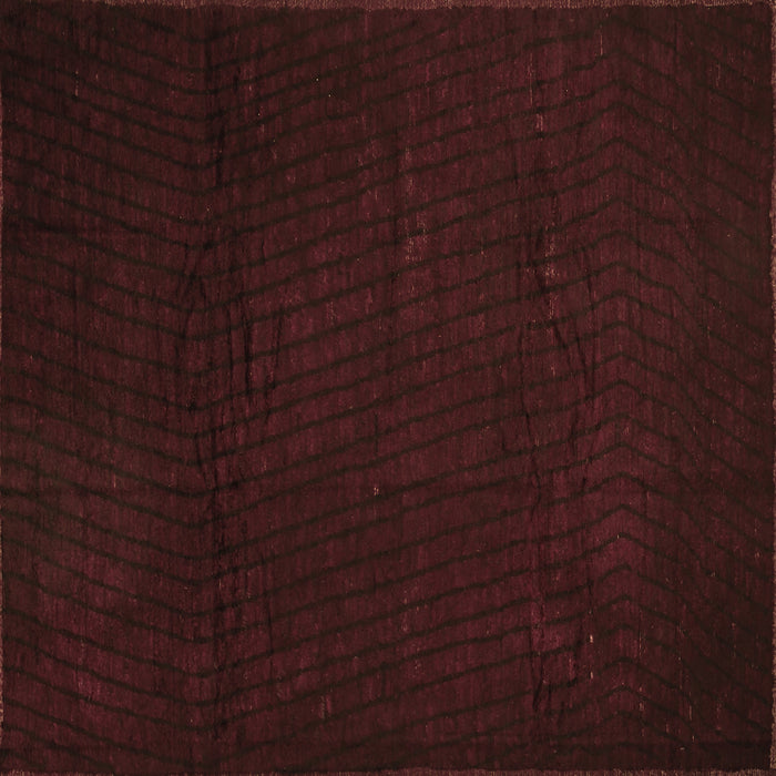 Square Machine Washable Abstract Brown Contemporary Rug, wshcon519brn