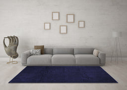 Machine Washable Abstract Blue Contemporary Rug in a Living Room, wshcon519blu