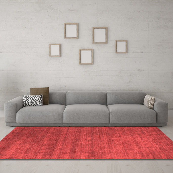 Contemporary Red Washable Rugs