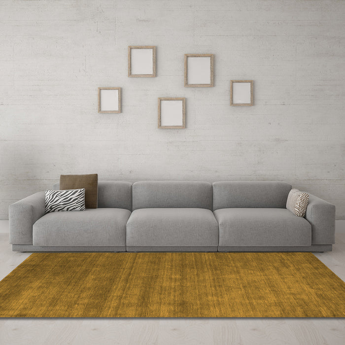 Machine Washable Abstract Orange Contemporary Area Rugs in a Living Room, wshcon51org
