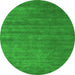 Machine Washable Abstract Green Contemporary Area Rugs, wshcon51grn