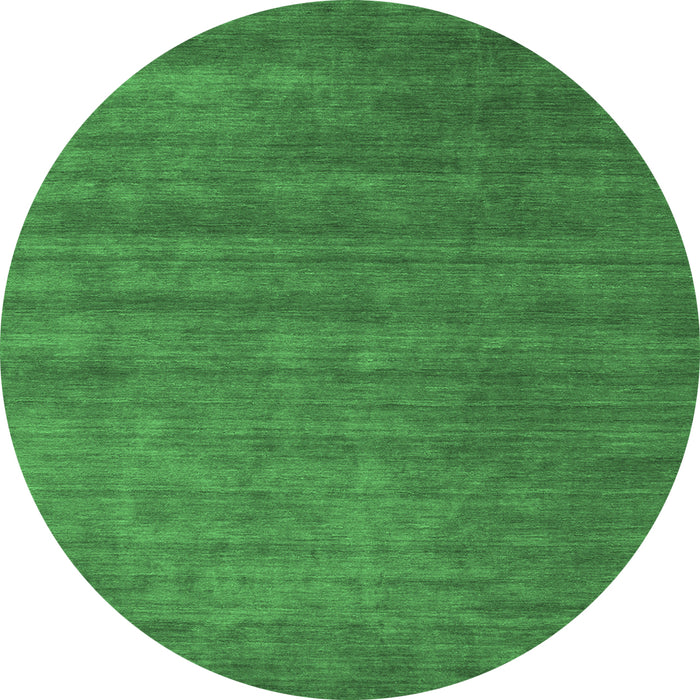 Round Abstract Emerald Green Contemporary Rug, con51emgrn