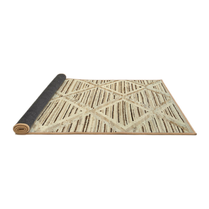 Thickness of Contemporary Golden Blonde Gold Modern Rug, con520