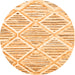 Square Abstract Orange Contemporary Rug, con520org