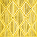 Square Abstract Yellow Contemporary Rug, con520yw