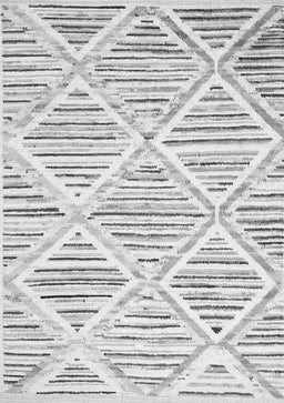 Abstract Gray Contemporary Rug, con520gry