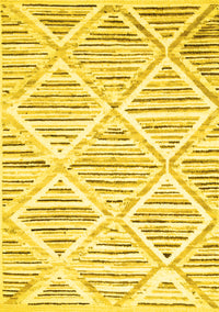 Abstract Yellow Contemporary Rug, con520yw