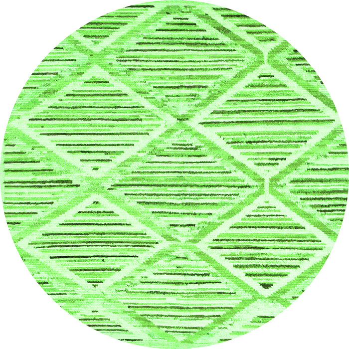 Machine Washable Abstract Green Contemporary Area Rugs, wshcon520grn