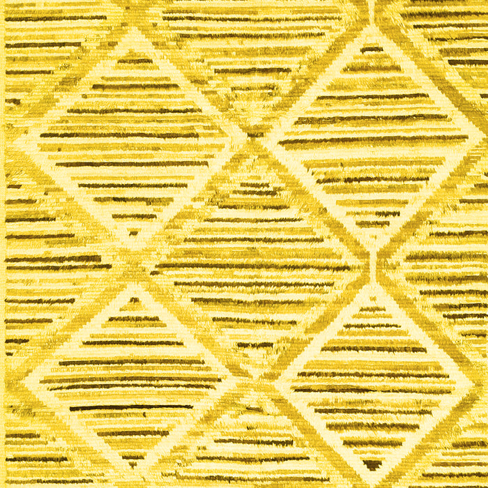 Machine Washable Abstract Yellow Contemporary Rug, wshcon520yw