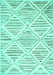 Abstract Turquoise Contemporary Rug, con520turq