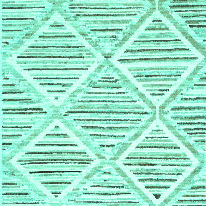 Abstract Turquoise Contemporary Rug, con520turq